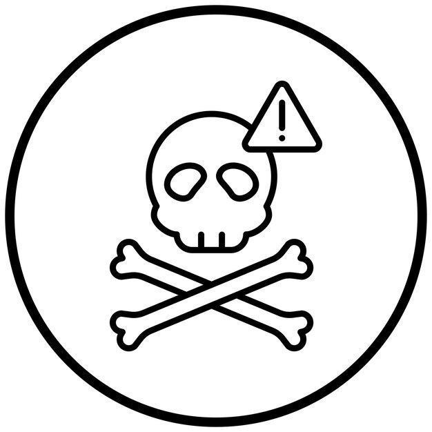 Estilo del icono de peligro pirata