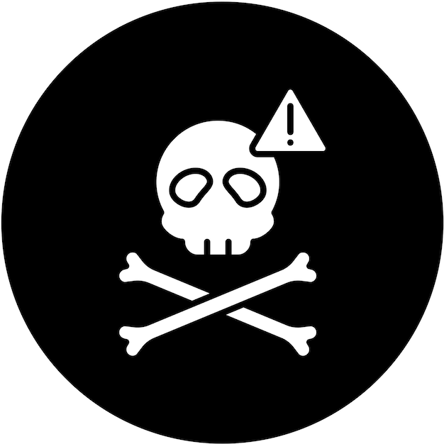 Estilo del icono de peligro pirata