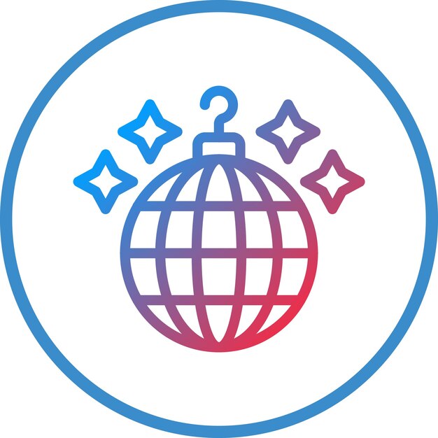 Estilo del icono de la pelota de discoteca
