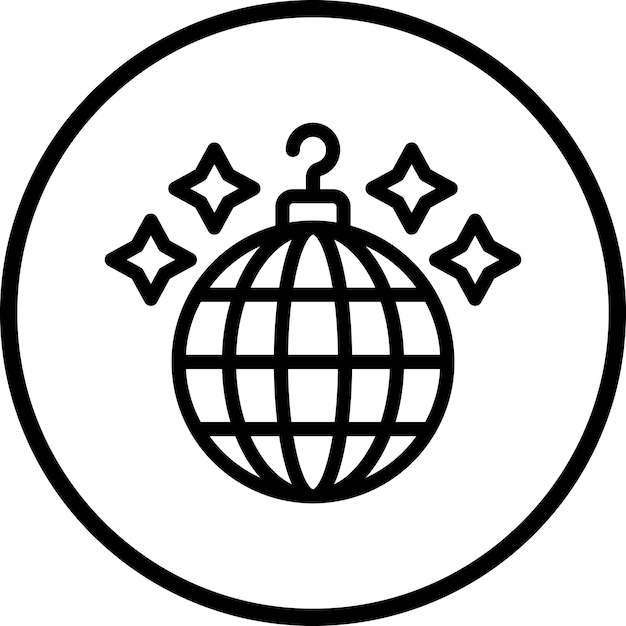 Estilo del icono de la pelota de discoteca