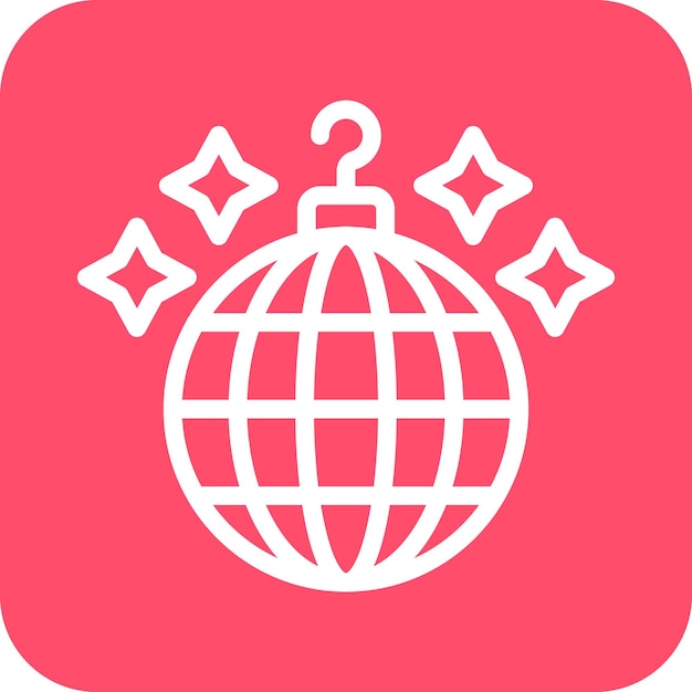 Estilo del icono de la pelota de discoteca