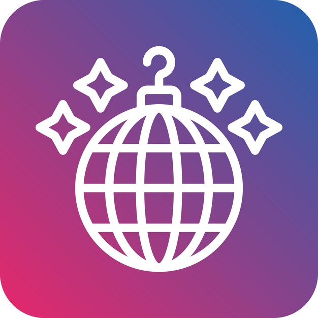 Estilo del icono de la pelota de discoteca