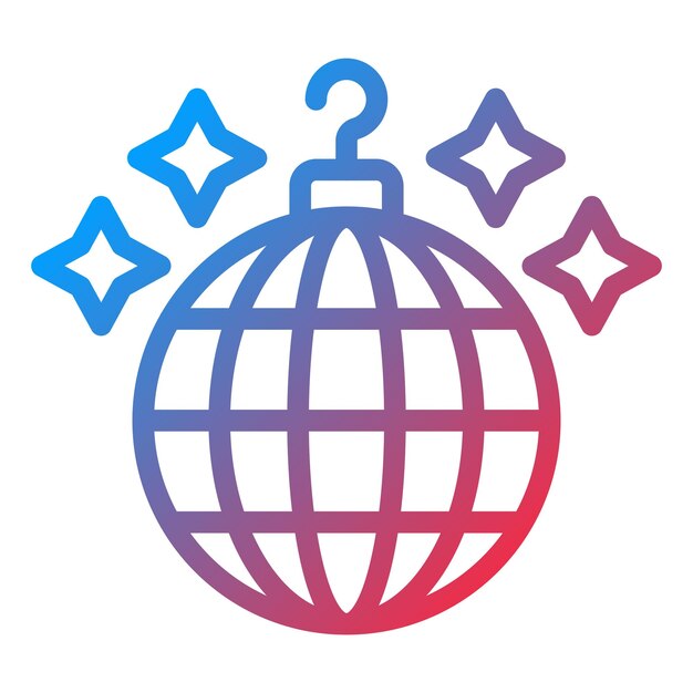 Estilo del icono de la pelota de discoteca