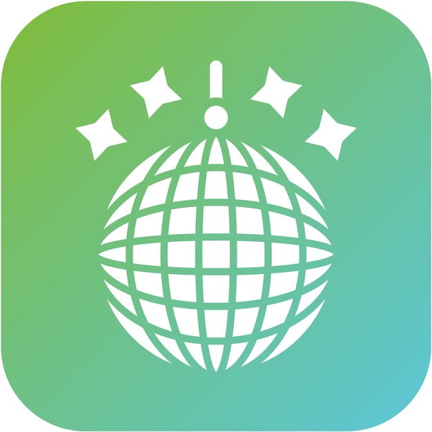Estilo del icono de la pelota de discoteca