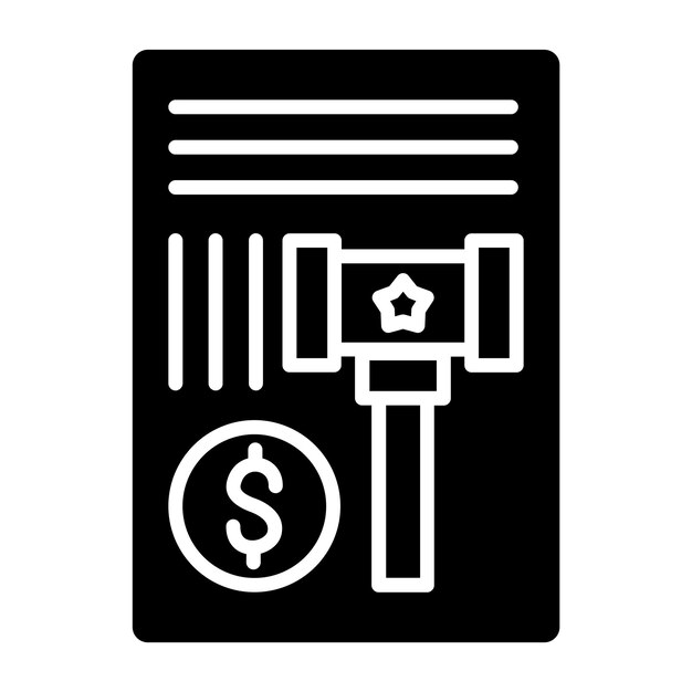 Estilo del icono de penalización de diseño vectorial