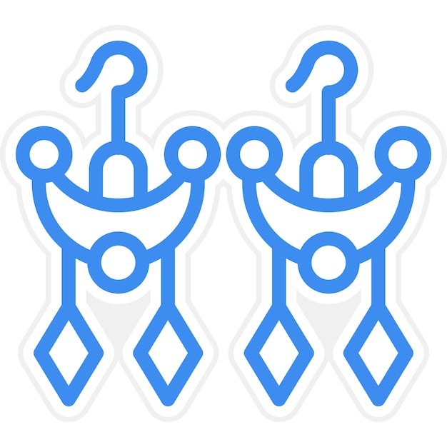 Estilo del icono de los pendientes de diseño vectorial