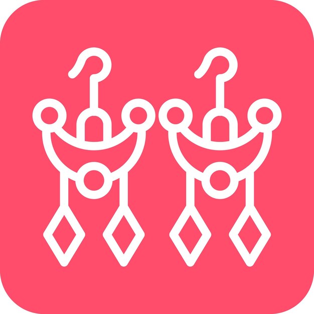 Estilo del icono de los pendientes de diseño vectorial