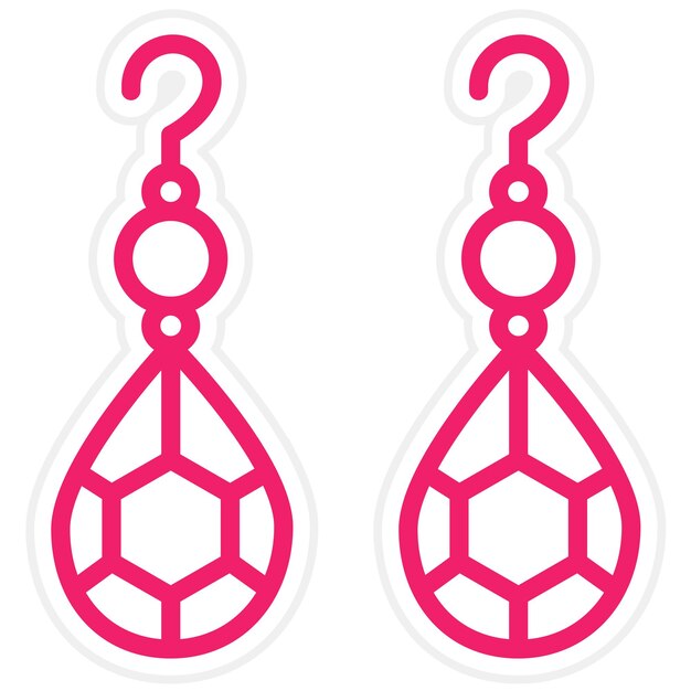 Estilo del icono de los pendientes de diseño vectorial