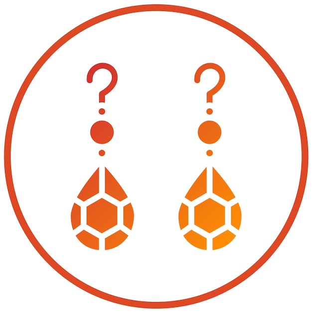 Estilo del icono de los pendientes de diseño vectorial