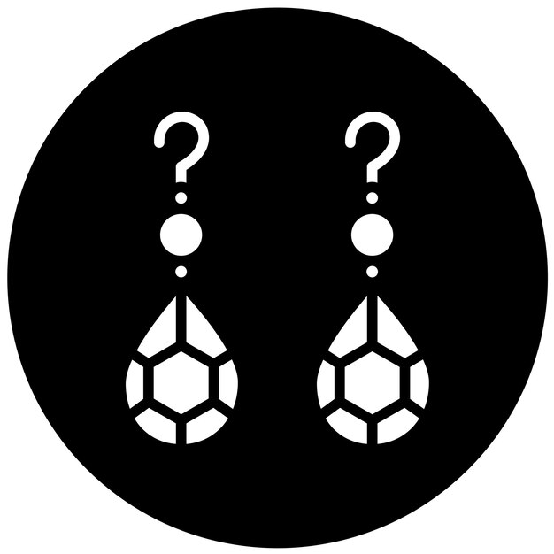 Estilo del icono de los pendientes de diseño vectorial