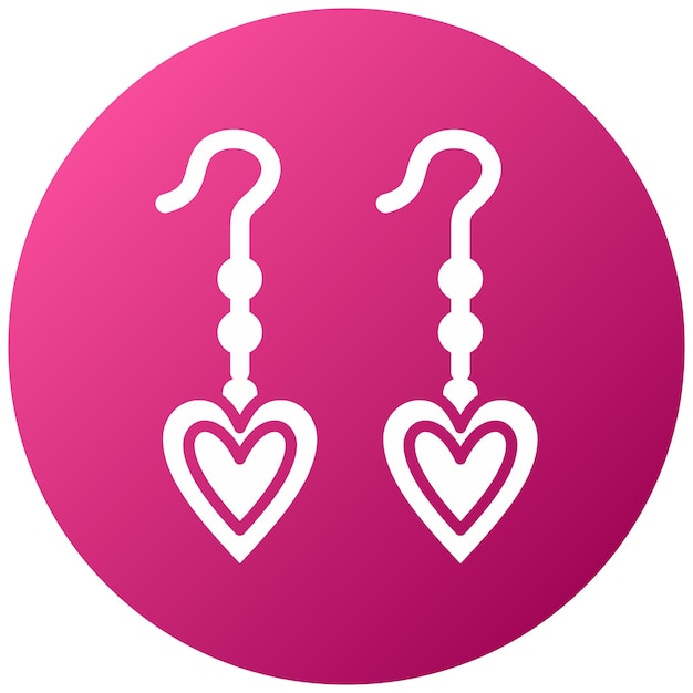 Estilo del icono de los pendientes de diseño vectorial