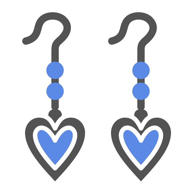 Estilo del icono de los pendientes de diseño vectorial