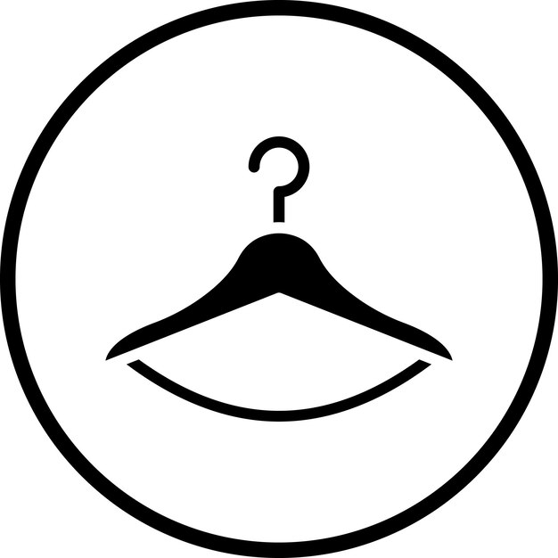 Estilo del icono de la percha de ropa