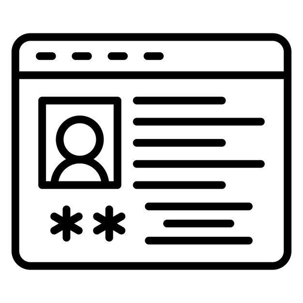 Estilo del icono de perfil de diseño vectorial