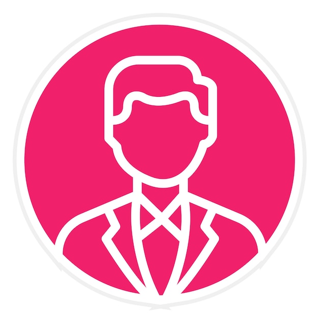 Estilo del icono del perfil de diseño vectorial