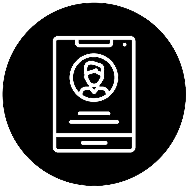 Estilo del icono del perfil de diseño vectorial