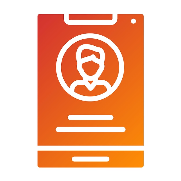 Estilo del icono del perfil de diseño vectorial