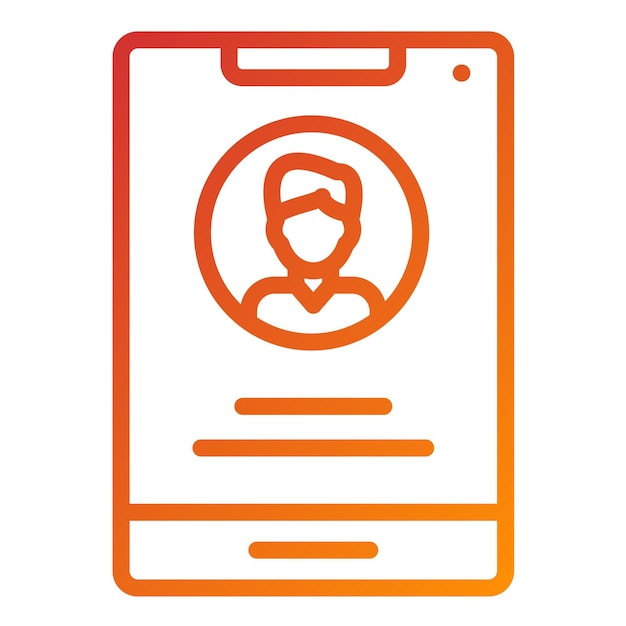 Estilo del icono del perfil de diseño vectorial