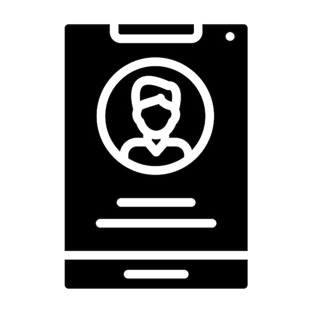 Estilo del icono del perfil de diseño vectorial