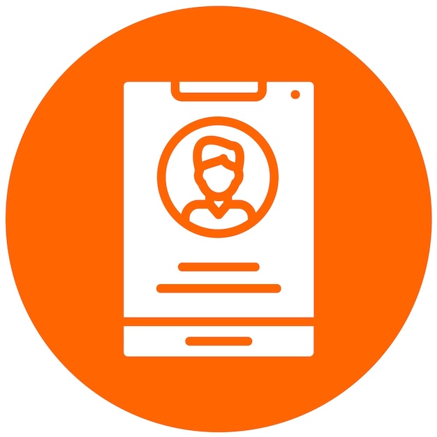 Estilo del icono del perfil de diseño vectorial