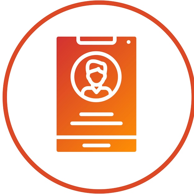 Estilo del icono del perfil de diseño vectorial