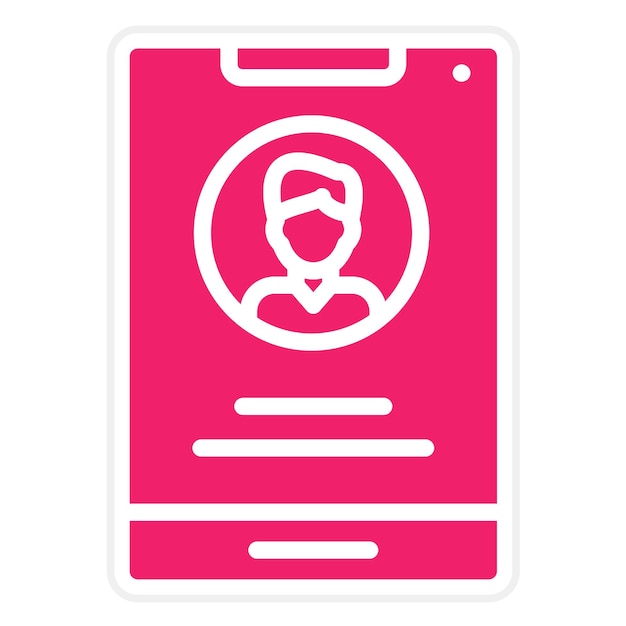 Estilo del icono del perfil de diseño vectorial