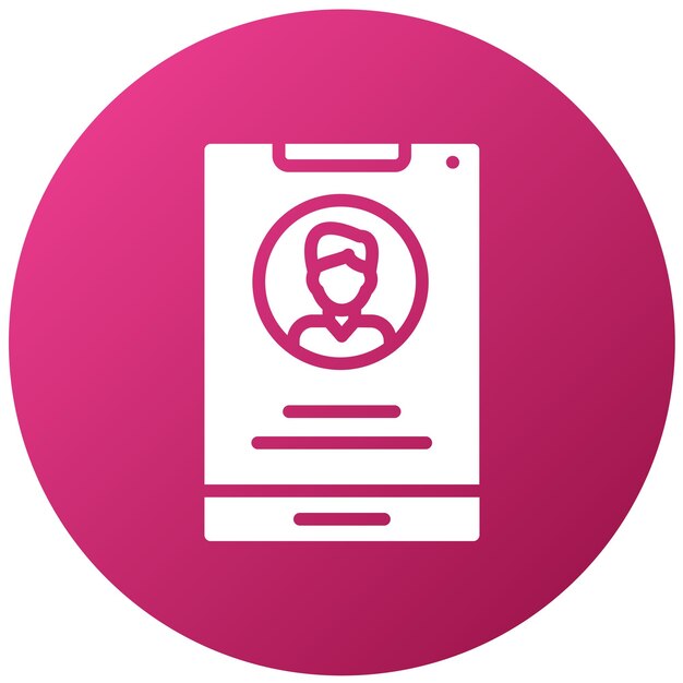 Estilo del icono del perfil de diseño vectorial