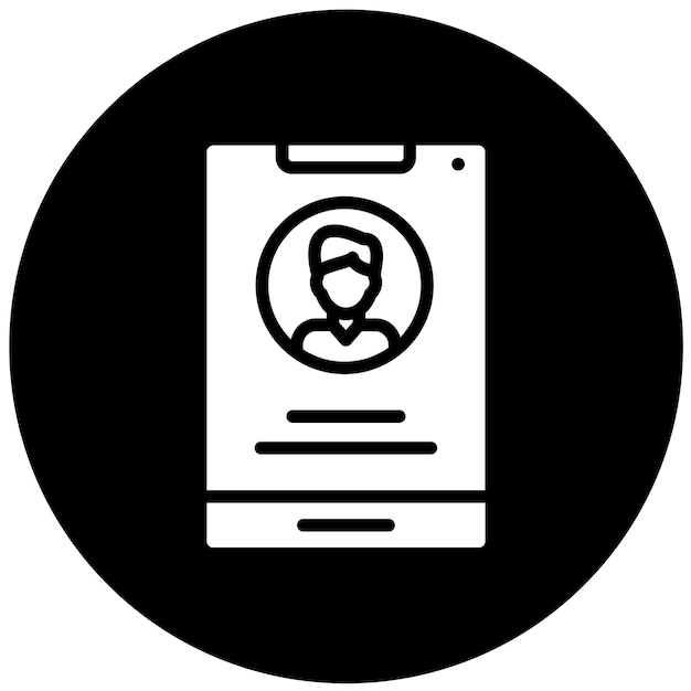 Estilo del icono del perfil de diseño vectorial