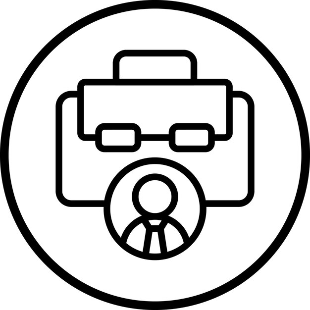 Estilo del icono del perfil de negocio de diseño vectorial