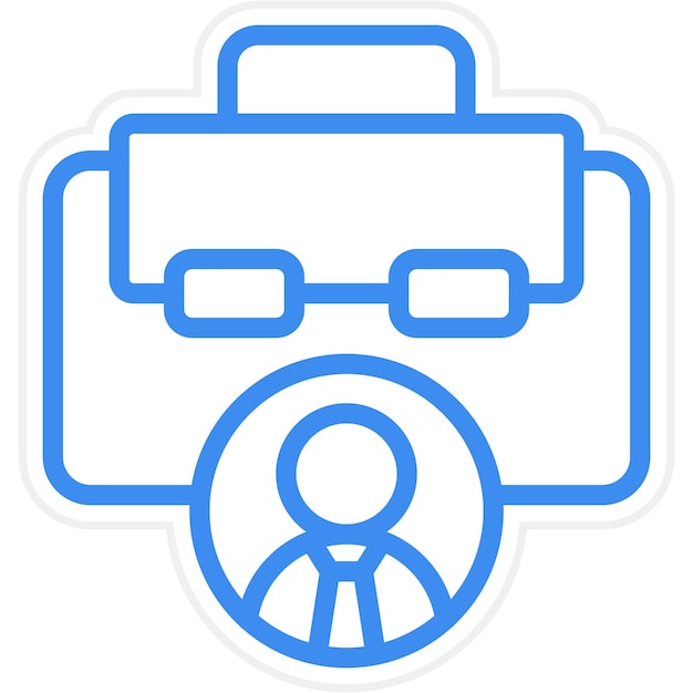 Estilo del icono del perfil de negocio de diseño vectorial