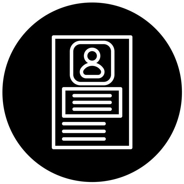 Estilo del icono del perfil de negocio de diseño vectorial