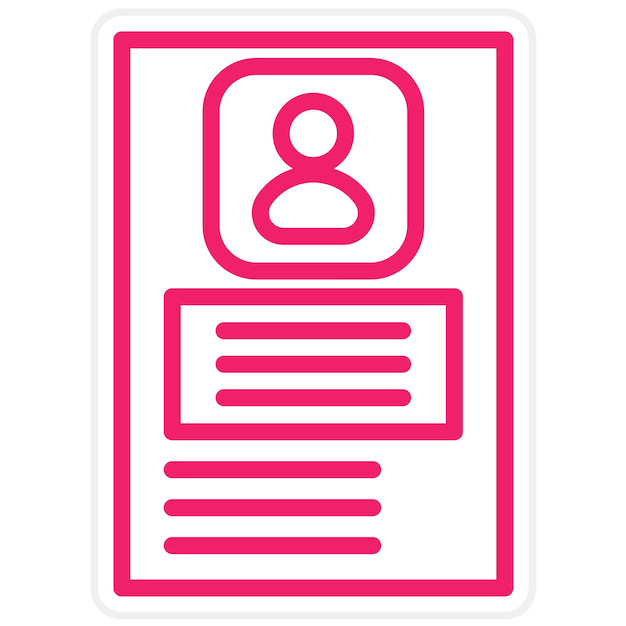 Estilo del icono del perfil de negocio de diseño vectorial