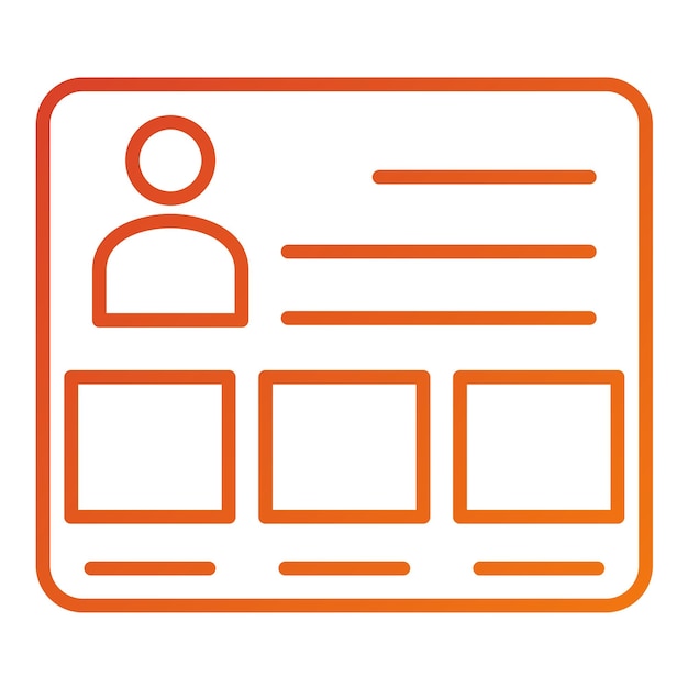 Estilo del icono del perfil de negocio de diseño vectorial