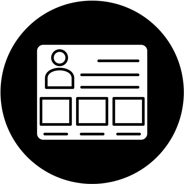 Estilo del icono del perfil de negocio de diseño vectorial