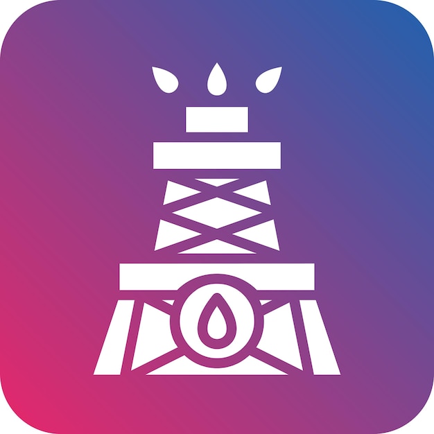 Estilo del icono de perforación de petróleo