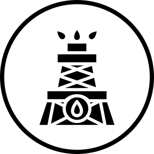 Estilo del icono de perforación de petróleo