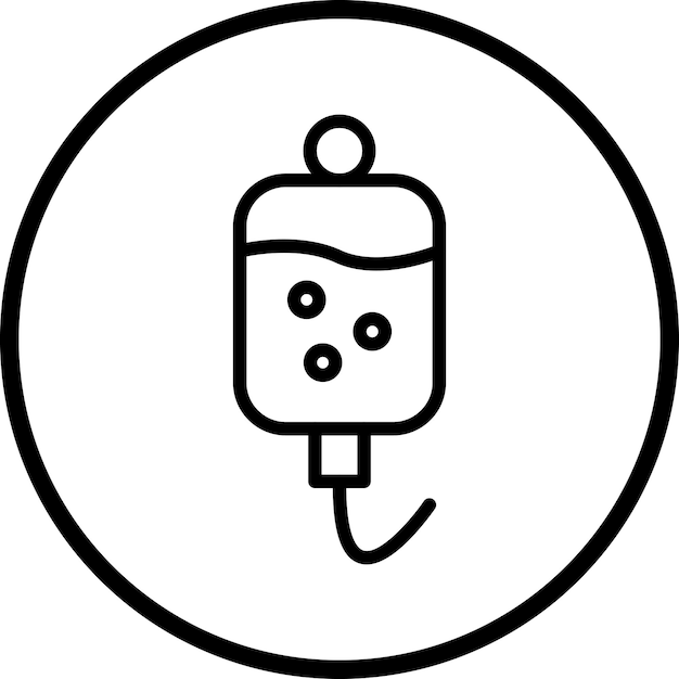 Estilo de icono de perfusión de diseño vectorial