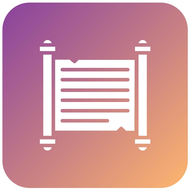 Estilo del icono del pergamino de diseño vectorial