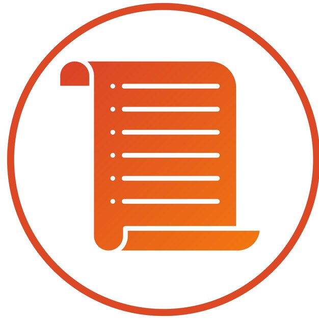 Estilo del icono del pergamino de diseño vectorial