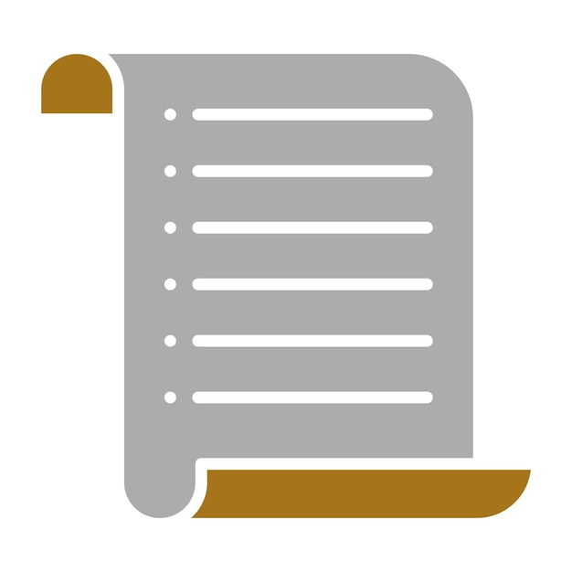 Estilo del icono del pergamino de diseño vectorial