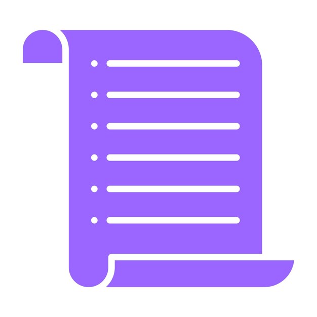 Estilo del icono del pergamino de diseño vectorial