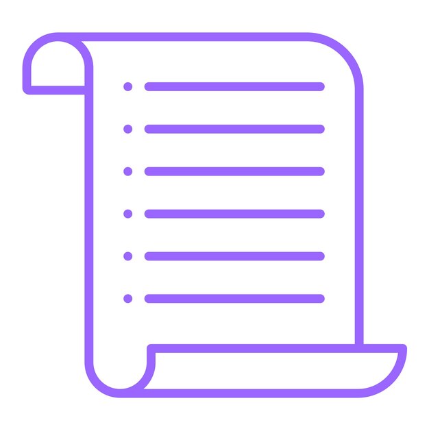 Estilo del icono del pergamino de diseño vectorial