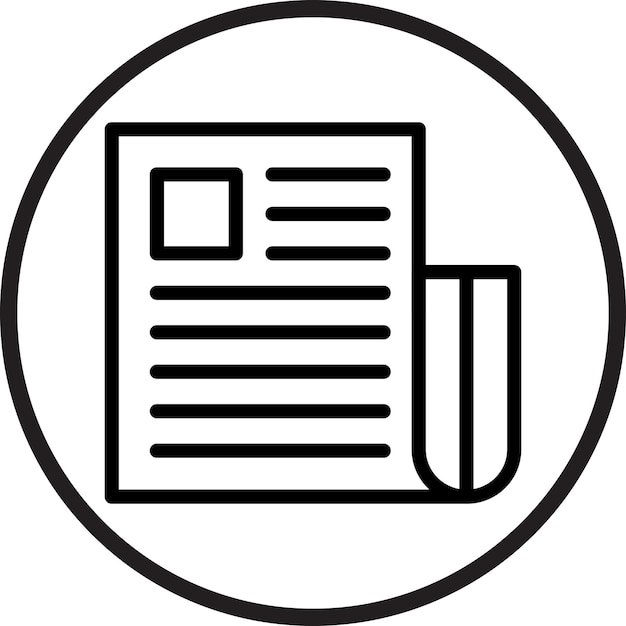 Estilo de icono de periódico de diseño vectorial