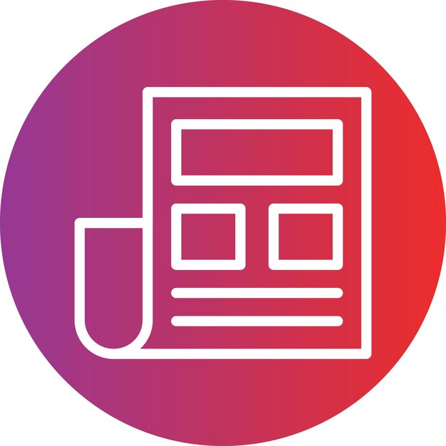 Estilo de icono de periódico de diseño vectorial