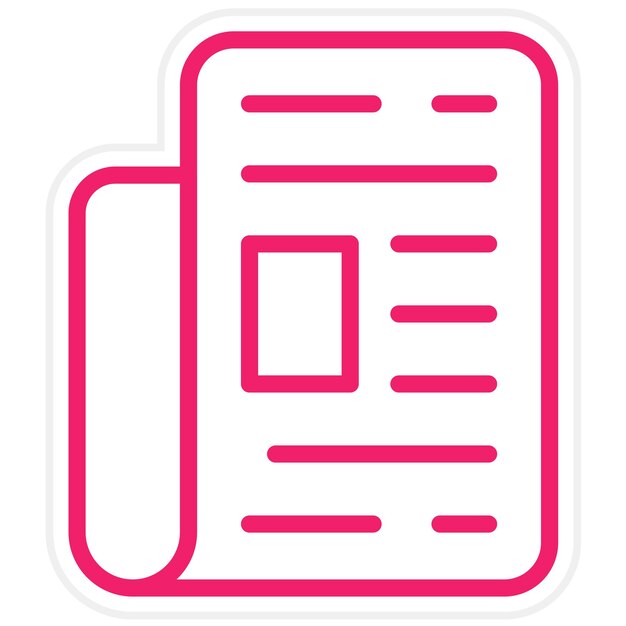 Estilo de icono de periódico de diseño vectorial