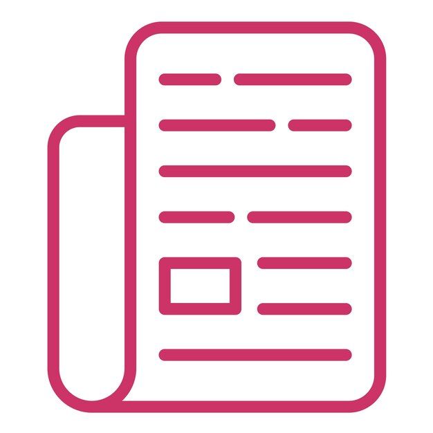 Estilo de icono de periódico de diseño vectorial