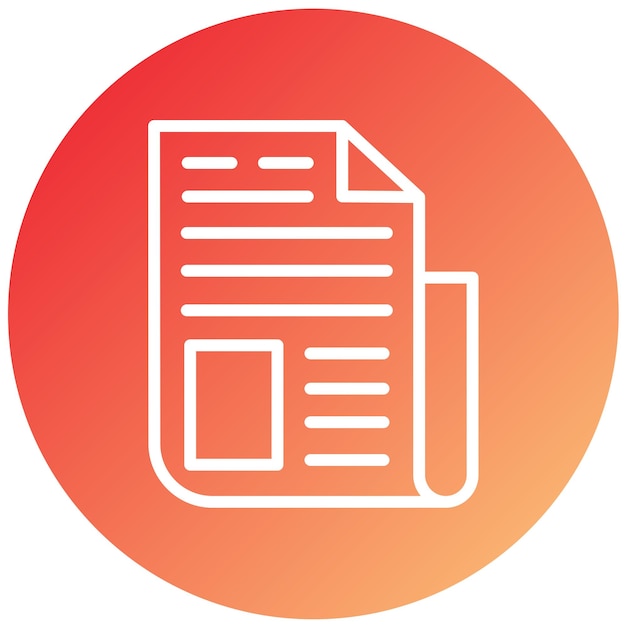 Estilo de icono de periódico de diseño vectorial