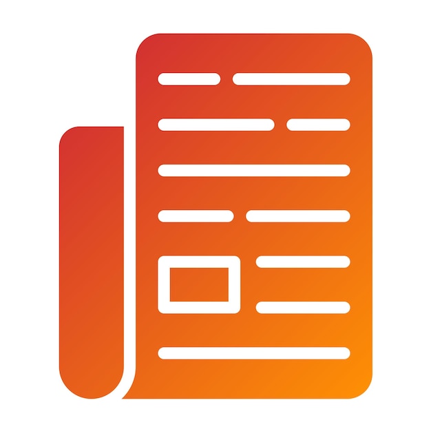 Estilo de icono de periódico de diseño vectorial