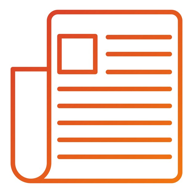 Estilo de icono de periódico de diseño vectorial