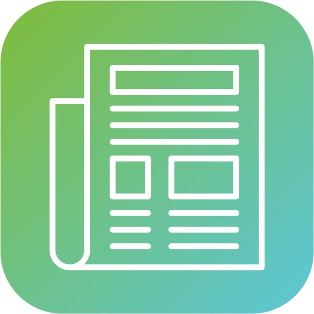Estilo de icono de periódico de diseño vectorial